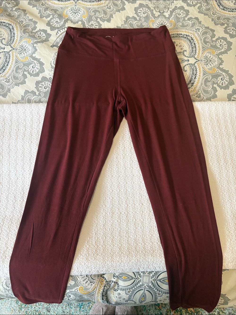 UpWest High-Waist Maroon Leggings - Size Medium- EUC